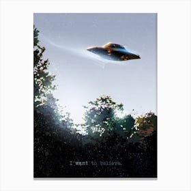 I Want To Believe UFO FIles Canvas Print