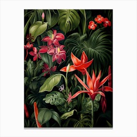 Tropical Jungle Wallpaper 1 Canvas Print