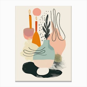 Abstract Objects Flat Illustration 4 Canvas Print