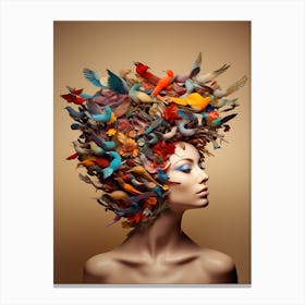 Head of Birds Canvas Print