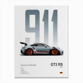 Porsche 911 Gt3 Rs Car 2 Canvas Print