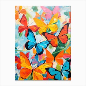 Pop Art Glasswing Butterflies 2 Canvas Print