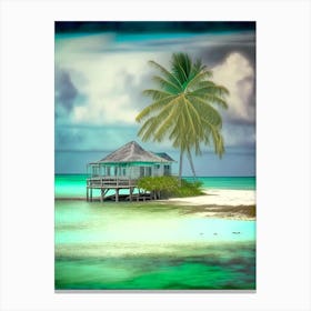 Ambergris Caye Belize Soft Colours Tropical Destination Canvas Print