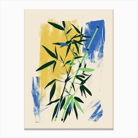 Bamboo Plant Minimalist Illustration 6 Canvas Print
