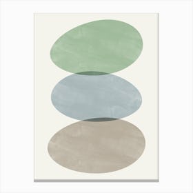 Balancing Zen Stones, Abstract Organic Shapes in Cool Tones Canvas Print