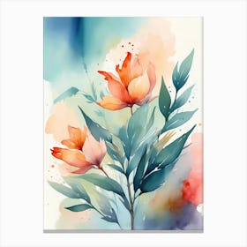 Watercolor Flowers 24 Canvas Print