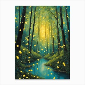 Fireflies In The Forest 5 Toile