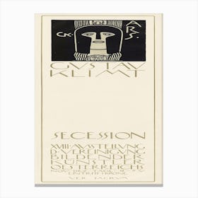 Poster For The 18th Secession Exhibition, Gustav Klimt Canvas Print
