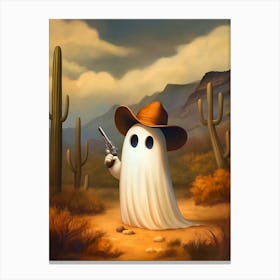 Ghost In A Cowboy Hat 1 Canvas Print