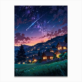 Night Sky Anime aesthetic 19 Canvas Print