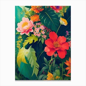A Bohemian Painting Inspired By Botanical Elements Series - 4 Canvas Print