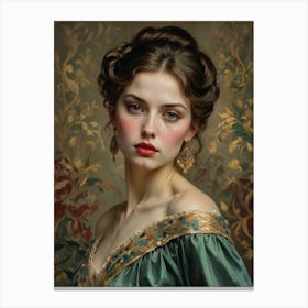 Portrait Of A Young Lady Canvas Print