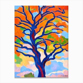 Bristlecone Pine 2 tree Abstract Block Colour Canvas Print