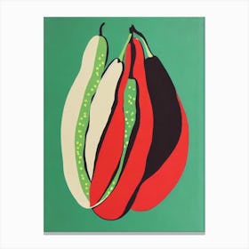 Peas Bold Graphic vegetable Canvas Print