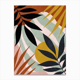 Abstract Tropical Leaves 8 Canvas Print