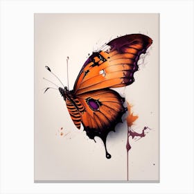 Comma Butterfly Graffiti Illustration 1 Canvas Print