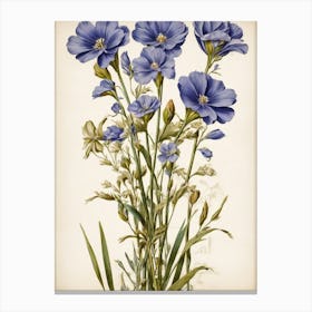 Blue Flowers 1 Canvas Print