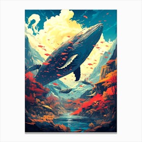 Whales In The Sky 1 Canvas Print