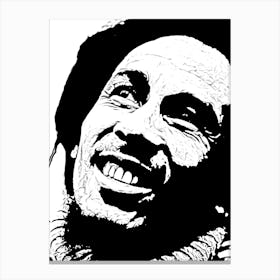 Silhouette Bob Marley Canvas Print