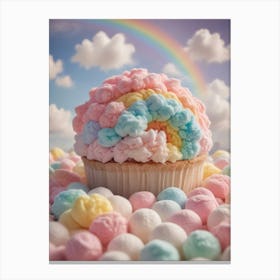 Rainbow Cupcake Canvas Print