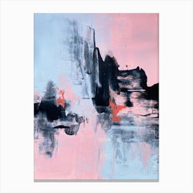 Pink And Grey Abstract 1 Canvas Print
