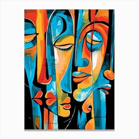 Abstract Of Faces Canvas Print