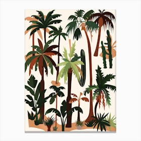 Set Of Palm Trees Canvas Print