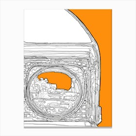 Orange Automobile Canvas Print