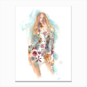 Flower Dress Canvas Print