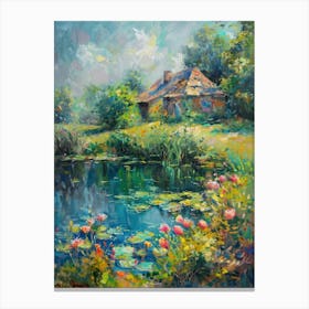  Floral Garden Fairy Pond 2 Canvas Print