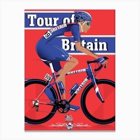 Tour Of Britain Cycling Race Canvas Print