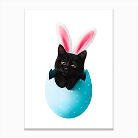 Easter Black Cat Canvas Print
