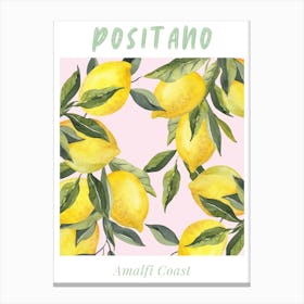 Lemon Positano Print Canvas Print