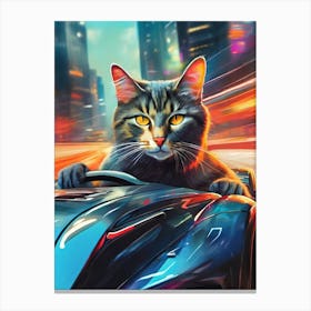 Fast Cat Canvas Print