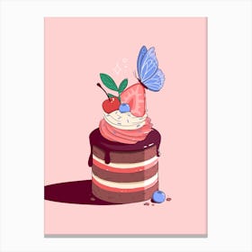 Cake Illustration Canvas Print