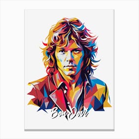 Bon Jovi 02 Portrait Music WPAP Pop Art Canvas Print