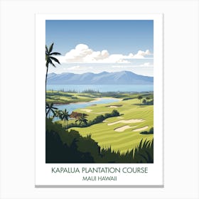 Kapalua Plantation Course   Maui Hawaii  Canvas Print