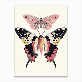 Colourful Insect Illustration Butterfly 24 Canvas Print