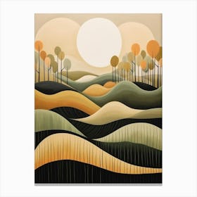 Grasslands Abstract Minimalist 3 Canvas Print