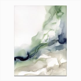 Watercolour Abstract Plae Green 1 Canvas Print