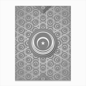 Geometric Glyph Sigil with Hex Array Pattern in Gray n.0255 Canvas Print