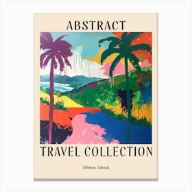 Abstract Travel Collection Poster Solomon Islands 1 Canvas Print