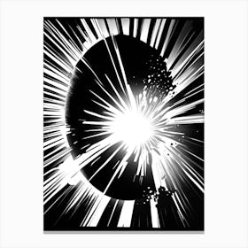 Gamma Ray Burst Noir Comic Space Canvas Print