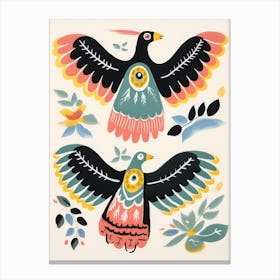 Folk Style Bird Painting California Condor 2 Canvas Print