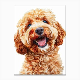 Poodle Painting Canvas Print