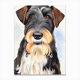 Standard Schnauzer 2 Watercolour dog Canvas Print