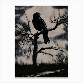 Crow In The Tree Canvas Print