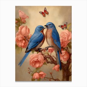 Valentines Lovebirds Kitsch 4 Canvas Print