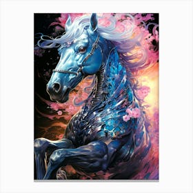 Blue Horse Canvas Print