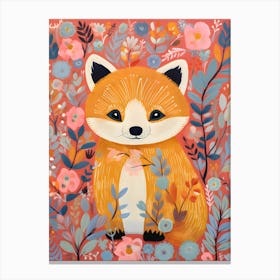 Fox In Bloom Canvas Print